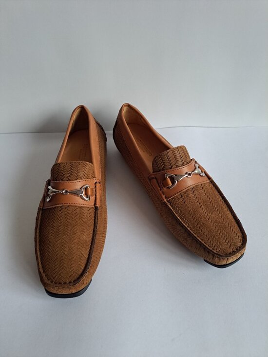 NEW Montemario Men\'s Brown Suede Leather Slip on Loafers Moccasin Shoes Size 42 main image 11